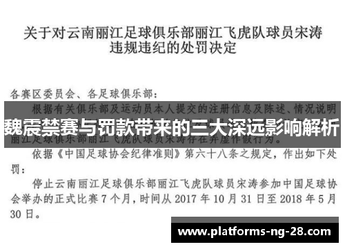 魏震禁赛与罚款带来的三大深远影响解析 魏震禁赛与罚款带来的三大深远影响解析